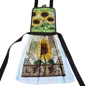 Homemade Toddle Apron ? Sunflowers or just kitchen towel